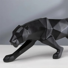 Panthère noir résine