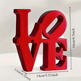 LOVE Résine rouge