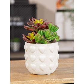 Cache-pot cœur blanc