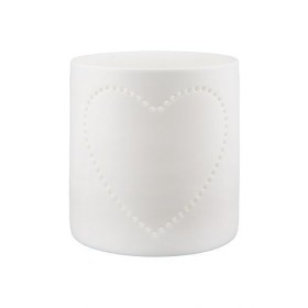 Photophore blanc cœur