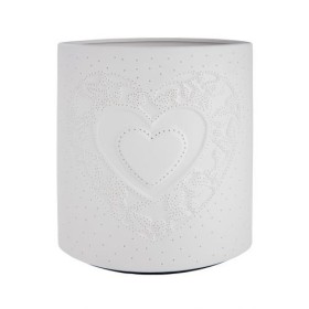 Lampe de table blanc cœur