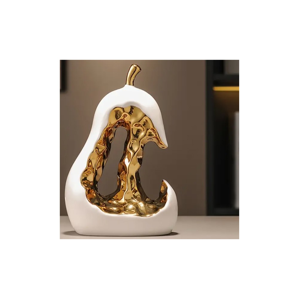 Sculpture poire en céramique