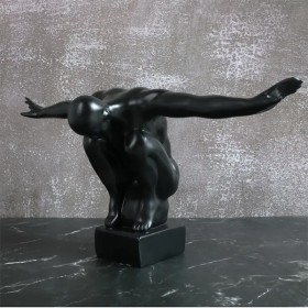 Sculpture athlète contemporaine résine