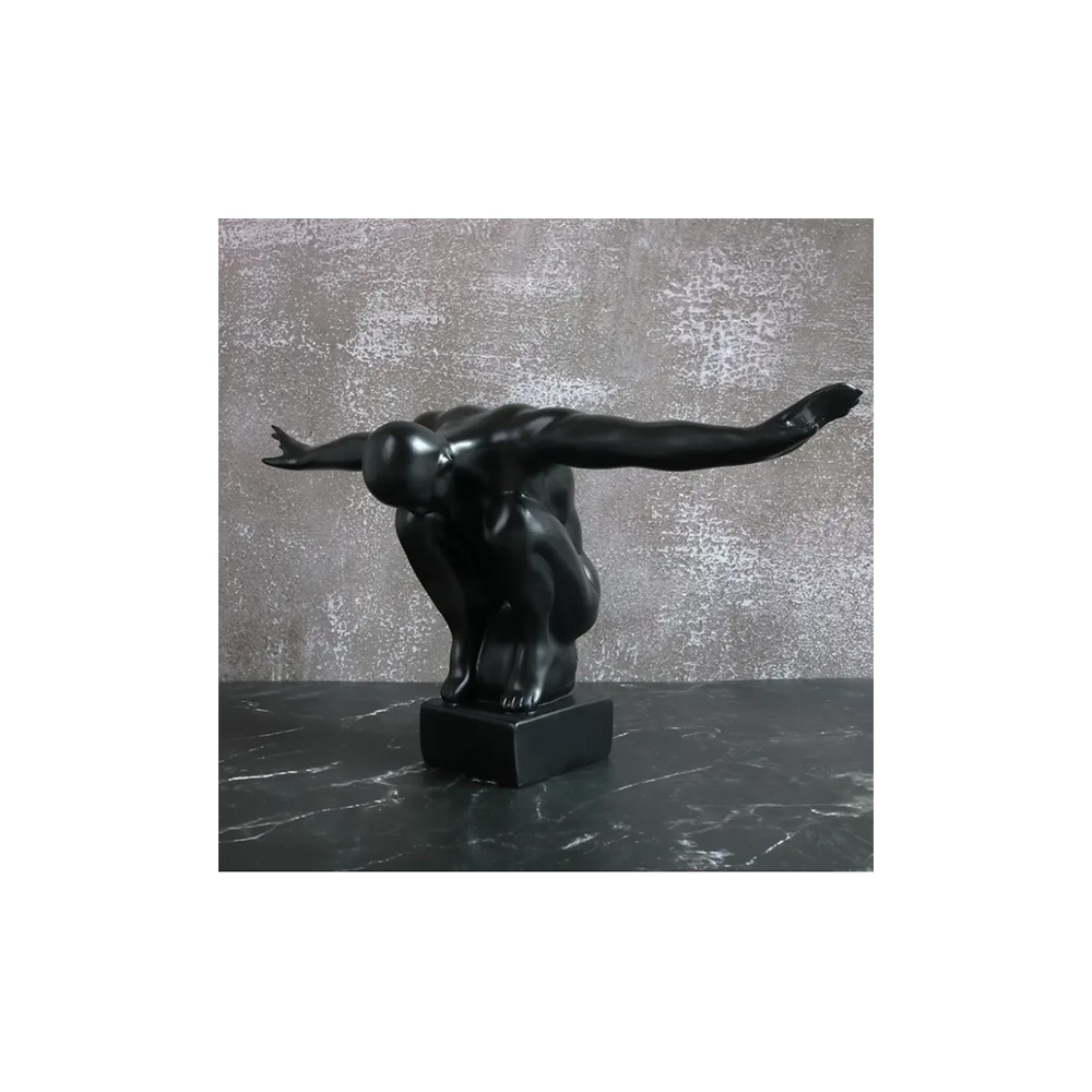Sculpture athlète contemporaine résine