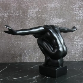 Sculpture athlète contemporaine résine