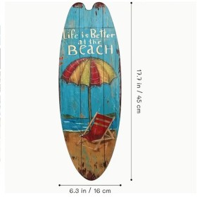 Surf en Bois Déco - 3 Planches Artisanale Régionale