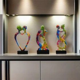 3 pièces Figurines D'art Abstrait