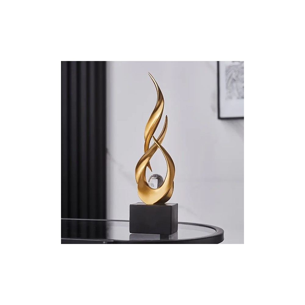 Sculpture abstraite flamme