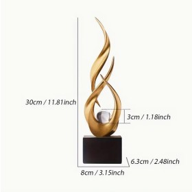 Sculpture abstraite flamme