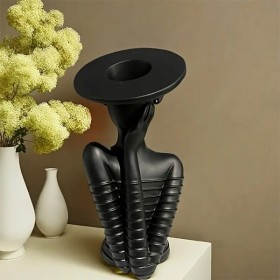 Vase dame noir
