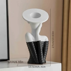 Vase dame noir et blanc