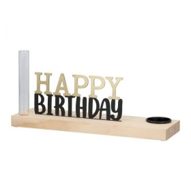 Bougeoir anniversaire en bois