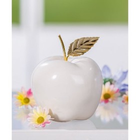 Pomme blanc et doré pour votre décoration