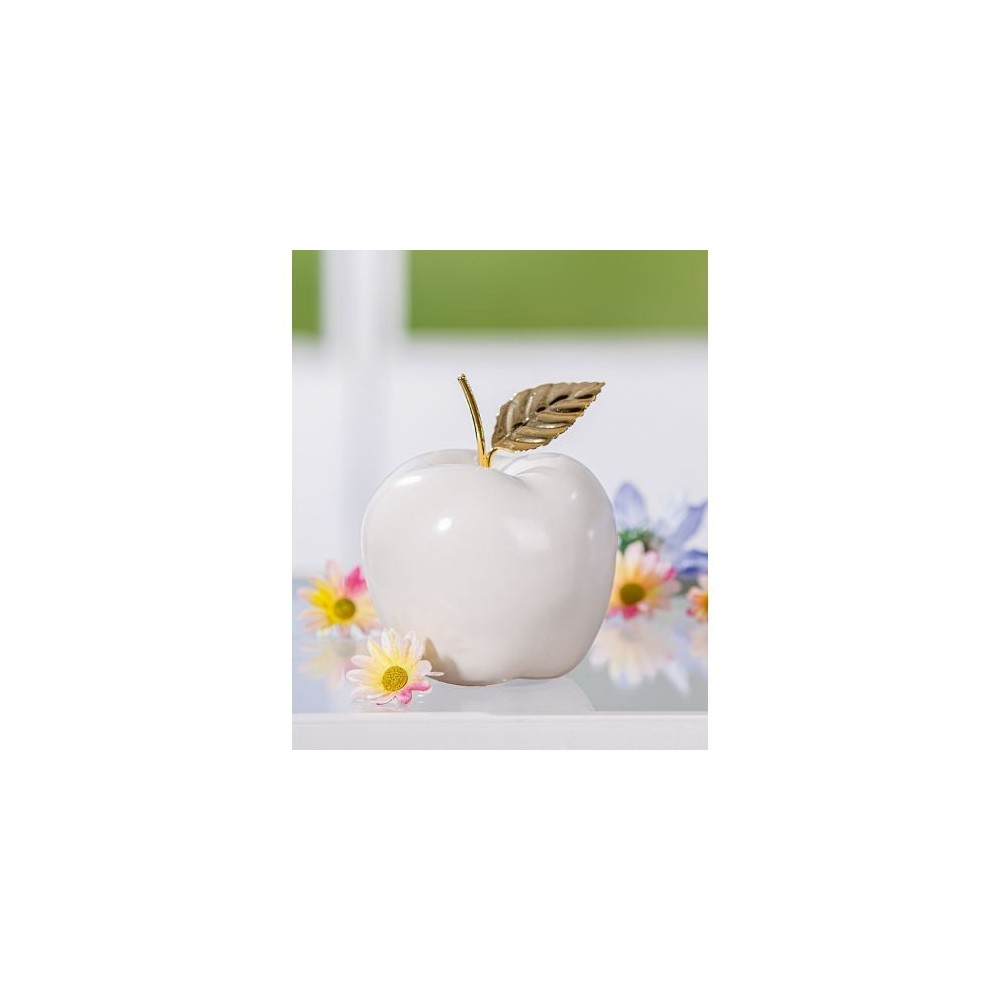 Pomme blanc et doré pour votre décoration