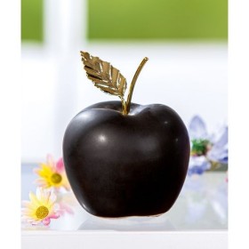 Pomme céramique noir et doré