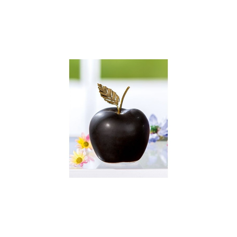 Pomme céramique noir et doré