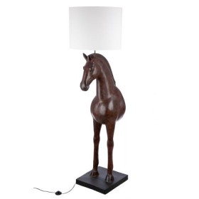 Lampadaire cheval marron