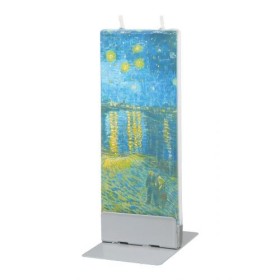 Bougie cire plate rectangulaire multicolore