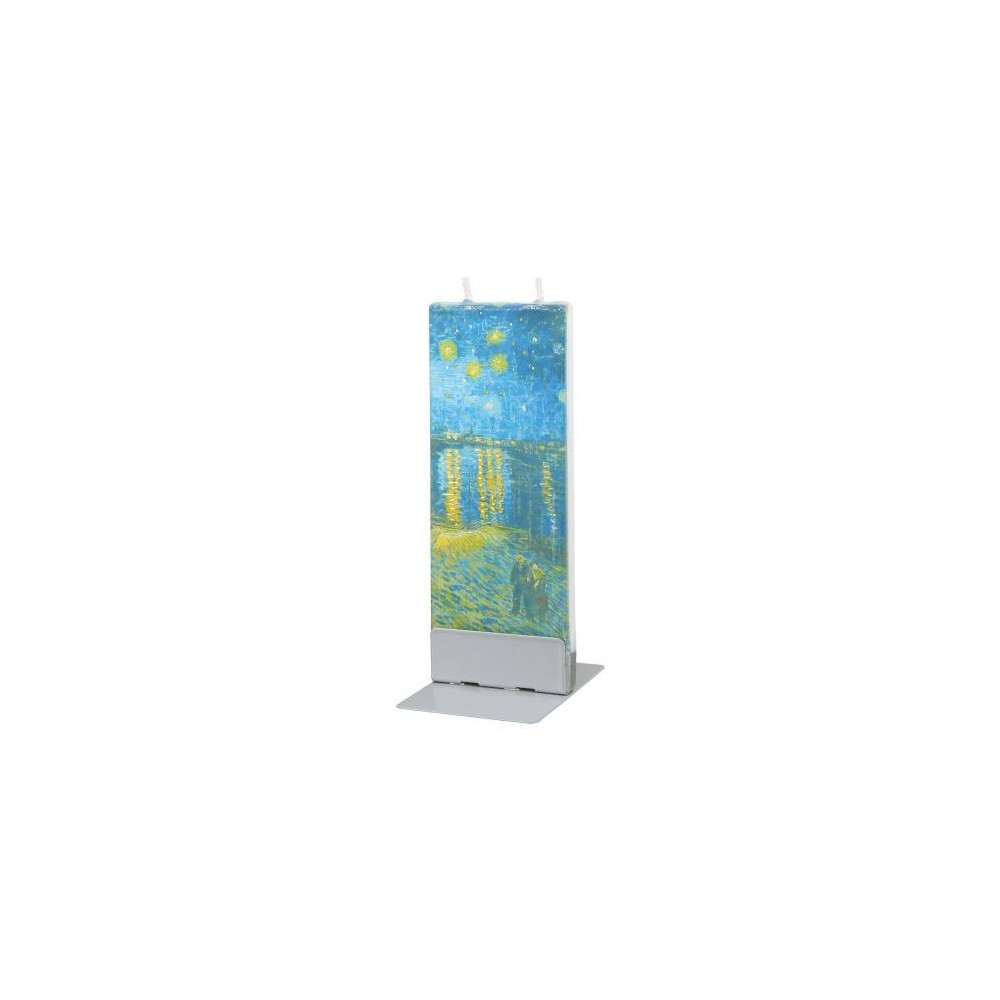Bougie cire plate rectangulaire multicolore