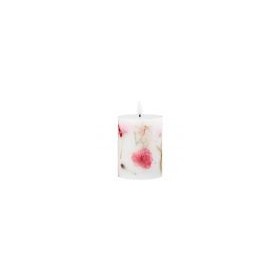Bougie ronde cire design floral