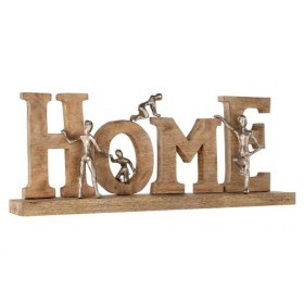 Inscription Home, décoration en bois de manguier