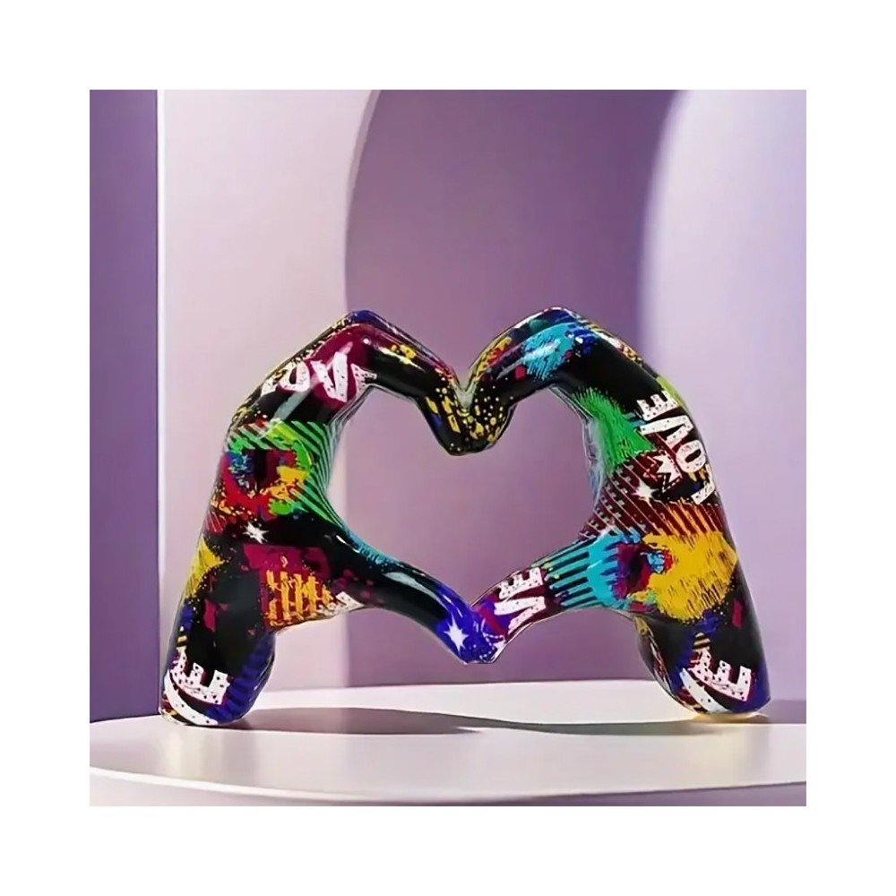 Coloré Graffiti Cœur de Geste d'Amour - Unique Home Decor