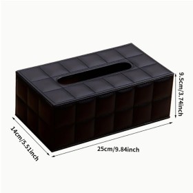 Housse noire pour boîte à mouchoirs