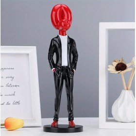 Sculpture de chien ballon en résine homme