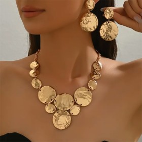 3 pièces Collier Décontracté à la Mode Géométrique