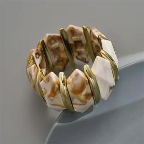 Bracelet Élégant en Résine Marbrée
