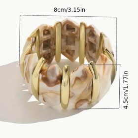 Bracelet Élégant en Résine Marbrée