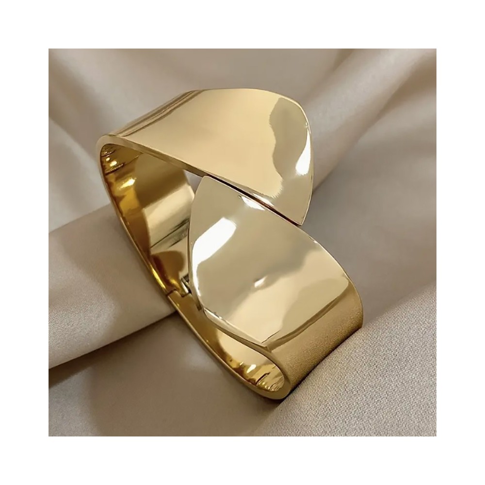 Bracelets Épais et Larges, Manchette en Acier Inoxydable