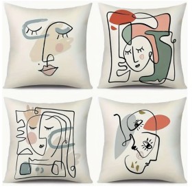 4 housses de coussin modernes abstraites