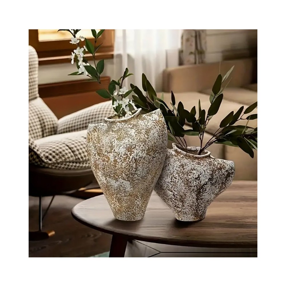 Vase en céramique rétro nordique - Élégant accent de décoration intérieure