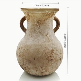 Vase en verre vintage à deux anses pour la décoration intérieure