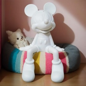 Mickey Mouse assis résine blanc
