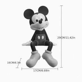 Mickey Mouse assis résine blanc